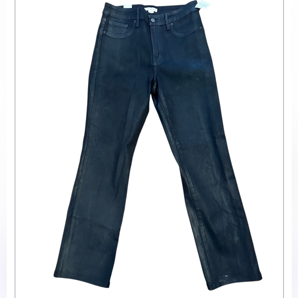 Good American Black Straight Good Legs Jeans Size 8 NWT 27.5”Inseam - Picture 4 of 11